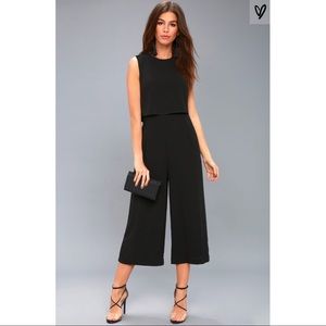 Glam-Bition Black Backless Midi Jumpsuit LuLu’s